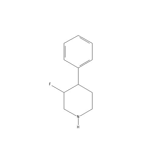 Chemical structure of 3-fluoro-4-phenylpiperidine