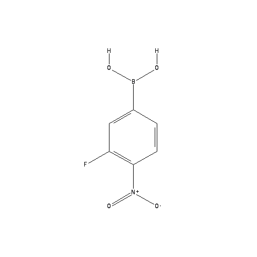Chemical structure of 3-Fluoro-4-nitrophenylboronic acid