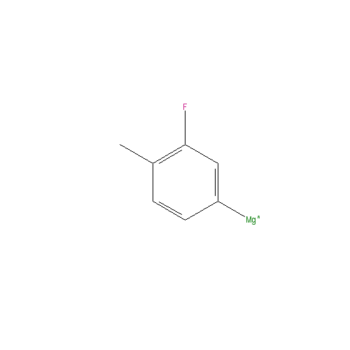 Chemical structure of Bromo(3-fluoro-4-methylphenyl)magnesium