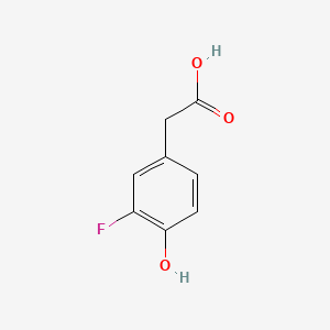 Chemical structure of 3-Fluoro-4-hydroxyphenylacetic acid