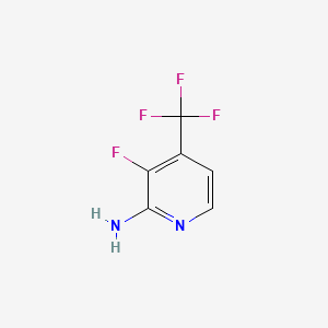 Chemical structure of 3-Fluoro-4-(trifluoromethyl)pyridin-2-amine