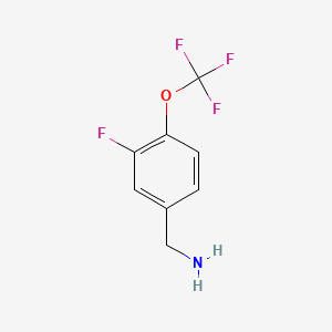 Chemical structure of 3-Fluoro-4-(Trifluoromethoxy)Benzylamine