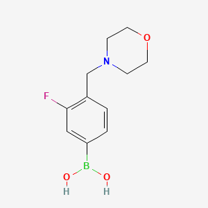 Chemical structure of 3-Fluoro-4-(morpholinomethyl)phenylboronic acid