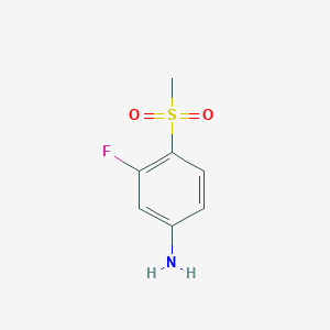 Chemical structure of 3-Fluoro-4-(methylsulfonyl)aniline