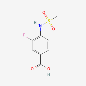 Chemical structure of 3-Fluoro-4-(methylsulfonamido)benzoic Acid