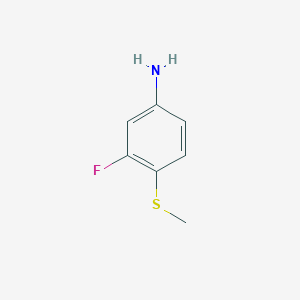 Chemical structure of 3-Fluoro-4-(methylthio)aniline