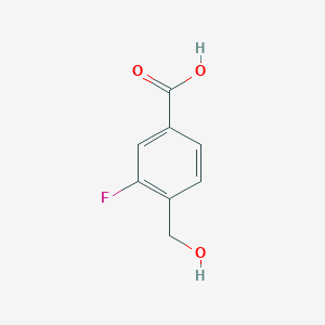 Chemical structure of 3-Fluoro-4-(Hydroxymethyl)Benzoic Acid