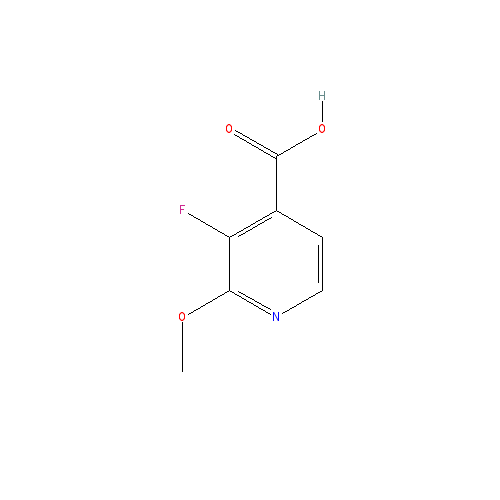 Chemical structure of 3-Fluoro-2-methoxyisonicotinic acid