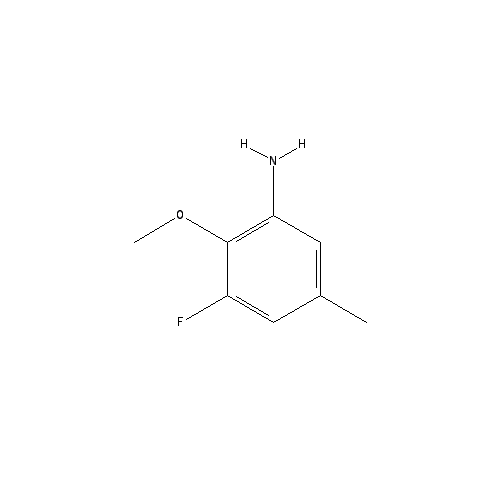 Chemical structure of 3-Fluoro-2-methoxy-5-methylaniline