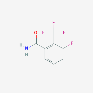 Chemical structure of 3-Fluoro-2-(trifluoromethyl)benzamide