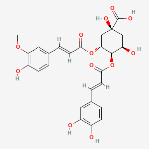Chemical structure of 3-Feruloyl-4-caffeoylquinic acid