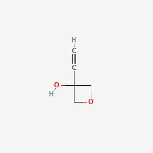 Chemical structure of 3-Ethynyloxetan-3-ol