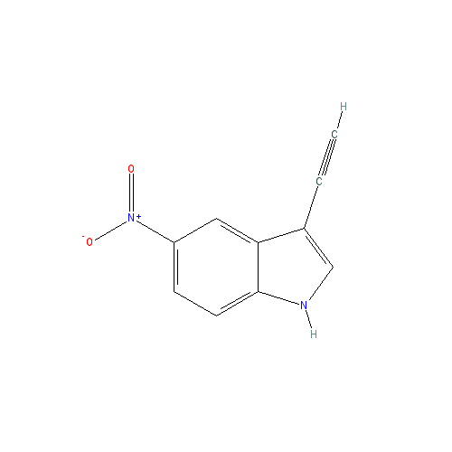 Chemical structure of 3-Ethynyl-5-nitro-1H-indole