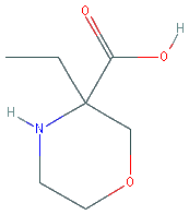 Chemical structure of 3-Ethylmorpholine-3-carboxylic Acid