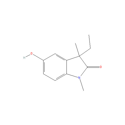 Chemical structure of 3-Ethyl-5-Hydroxy-1,3-Dimethyl-2,3-Dihydro-1H-Indol-2-One