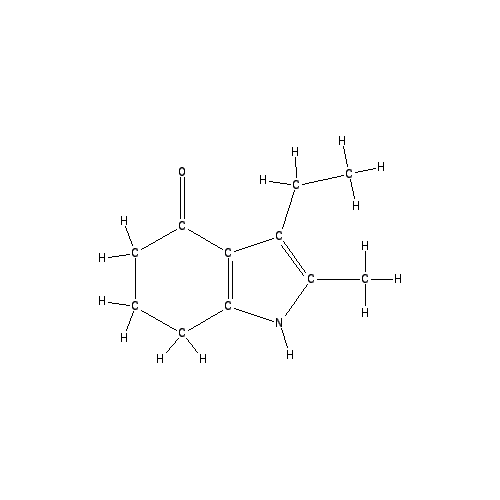 Chemical structure of 3-ethyl-2-methyl-4,5,6,7-tetrahydroindol-4-one