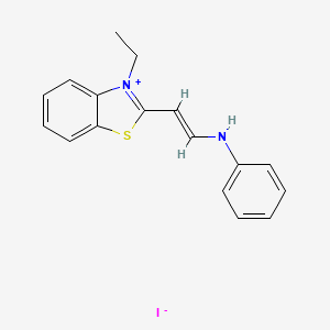 Chemical structure of 3-Ethyl-2-(2-(phenylamino)vinyl)benzo[d]thiazol-3-ium iodide
