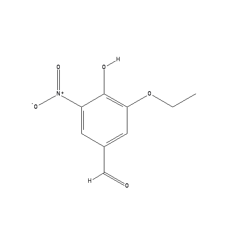 Chemical structure of 3-Ethoxy-4-hydroxy-5-nitrobenzaldehyde