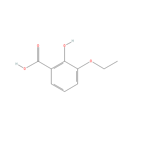 Chemical structure of 3-Ethoxy-2-hydroxybenzoic acid