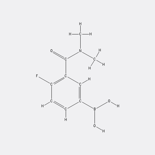 Chemical structure of 3-Dimethylcarbamoyl-4-fluorobenzeneboronic acid