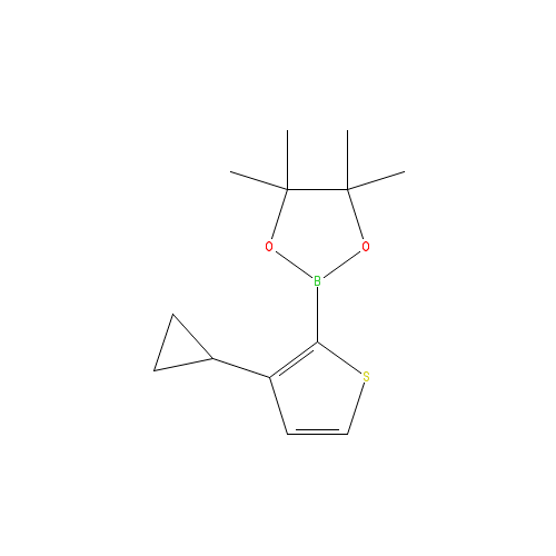Chemical structure of 3-Cyclopropylthiophene-2-boronic acid pinacol ester