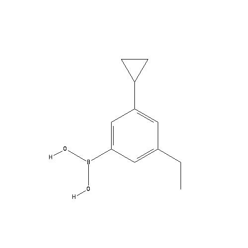 Chemical structure of 3-Cyclopropyl-5-ethylphenylboronic acid