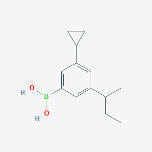 Chemical structure of 3-Cyclopropyl-5-(sec-butyl)phenylboronic acid