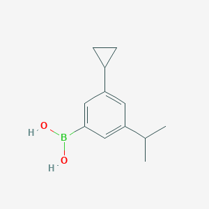 Chemical structure of (3-Cyclopropyl-5-isopropylphenyl)boronic acid