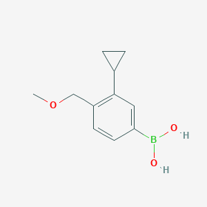 Chemical structure of 3-Cyclopropyl-4-(methoxymethyl)phenylboronic acid