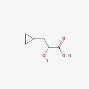 Chemical structure of 3-Cyclopropyl-2-hydroxypropanoic acid