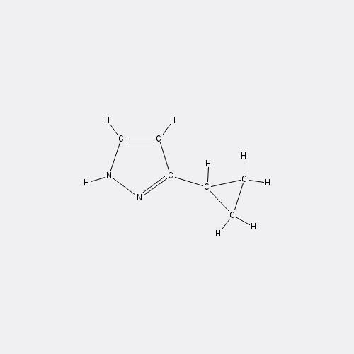 Chemical structure of 3-cyclopropyl-1H-pyrazole