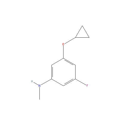 Chemical structure of 3-Cyclopropoxy-5-fluoro-N-methylaniline
