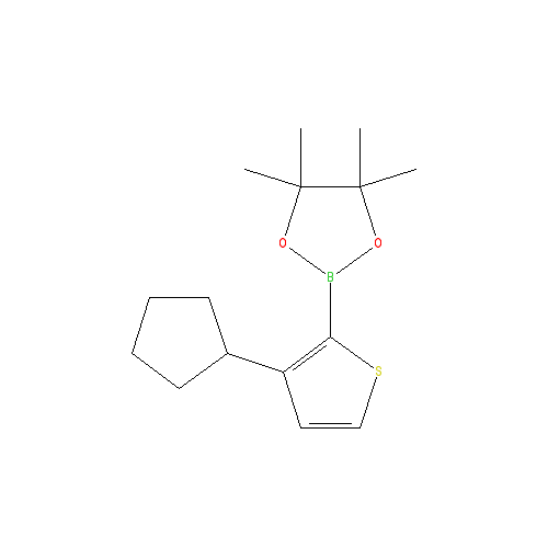 Chemical structure of 3-Cyclopentylthiophene-2-boronic acid pinacol ester