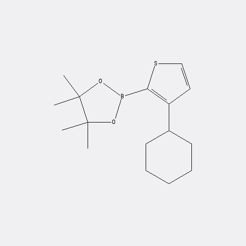Chemical structure of 3-Cyclohexylthiophene-2-boronic acid pinacol ester