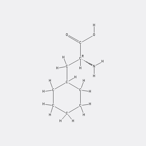 Chemical structure of 3-Cyclohexyl-D-alanine Hydrate