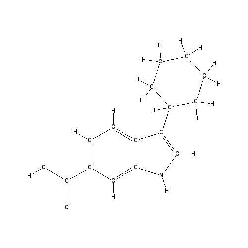Chemical structure of 3-Cyclohexyl-1H-indole-6-carboxylic acid
