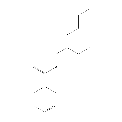 Chemical structure of 3-Cyclohexene-1-carboxylic acid 2-ethylhexyl ester