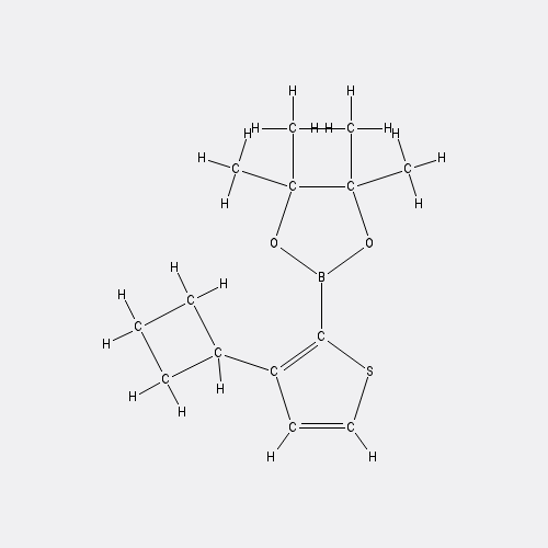 Chemical structure of 3-Cyclobutylthiophene-2-boronic acid pinacol ester