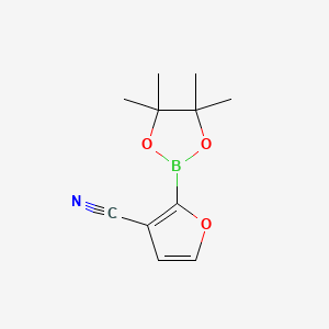 Chemical structure of 3-Cyanofuran-2-boronic acid pinacol ester