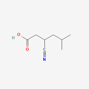 Chemical structure of 3-Cyano-5-methylhexanoic Acid