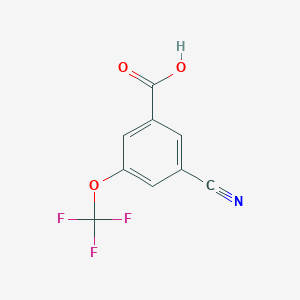 Chemical structure of 3-Cyano-5-(trifluoromethoxy)benzoic acid