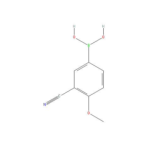 Chemical structure of 3-Cyano-4-methoxyphenylboronic acid