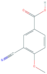 Chemical structure of 3-Cyano-4-methoxybenzoic acid