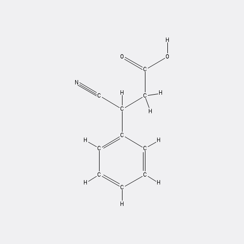 Chemical structure of 3-Cyano-3-phenylpropanoic acid