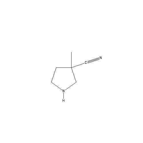 Chemical structure of 3-Cyano-3-methylpyrrolidine hydrochloride