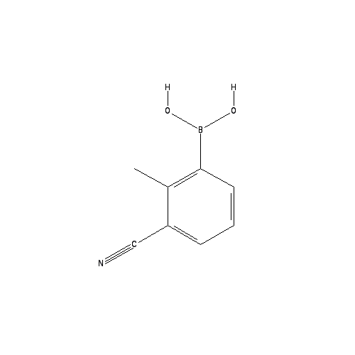 Chemical structure of 3-Cyano-2-methylphenylboronic acid
