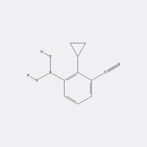 Chemical structure of 3-Cyano-2-cyclopropylphenylboronic acid