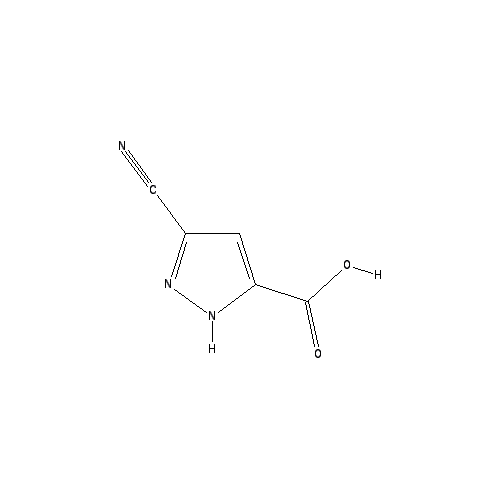 Chemical structure of 3-Cyano-1H-pyrazole-5-carboxylic acid