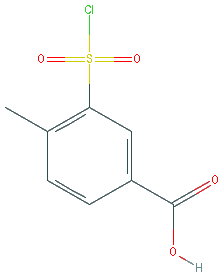 Chemical structure of 3-Chlorosulfonyl-4-methylbenzoic acid