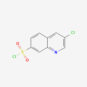 Chemical structure of 3-Chloroquinoline-7-sulfonyl chloride
